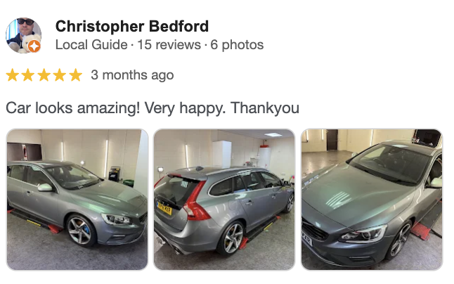 Vehicle detailed for Christopher Bedford